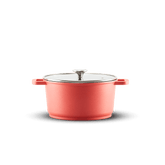 Olla CINCO By Lamex 24 Cm Roja De Aluminio Fundido